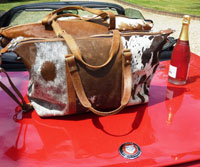 Cowhide And Leather Travel Bag